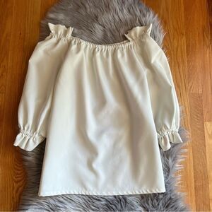 Women’s Cream Off the Shoulder Prelude Top XL